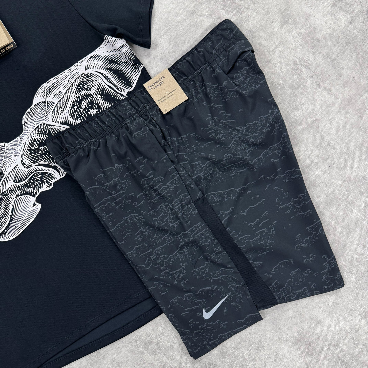 NIKE BONE DRI FIT SET BLACK - T SHIRT & SHORTS