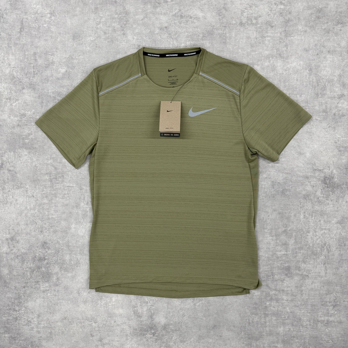 NIKE MILER 1.0 T SHIRT - OLIVE