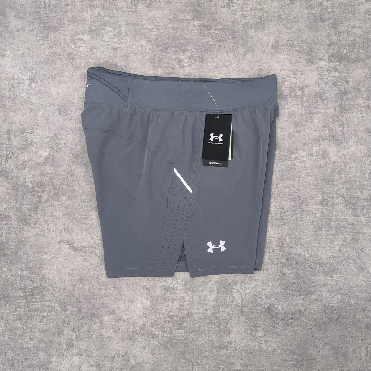 UNDER ARMOUR SPEED SHORTS 5” - SMOKE GREY